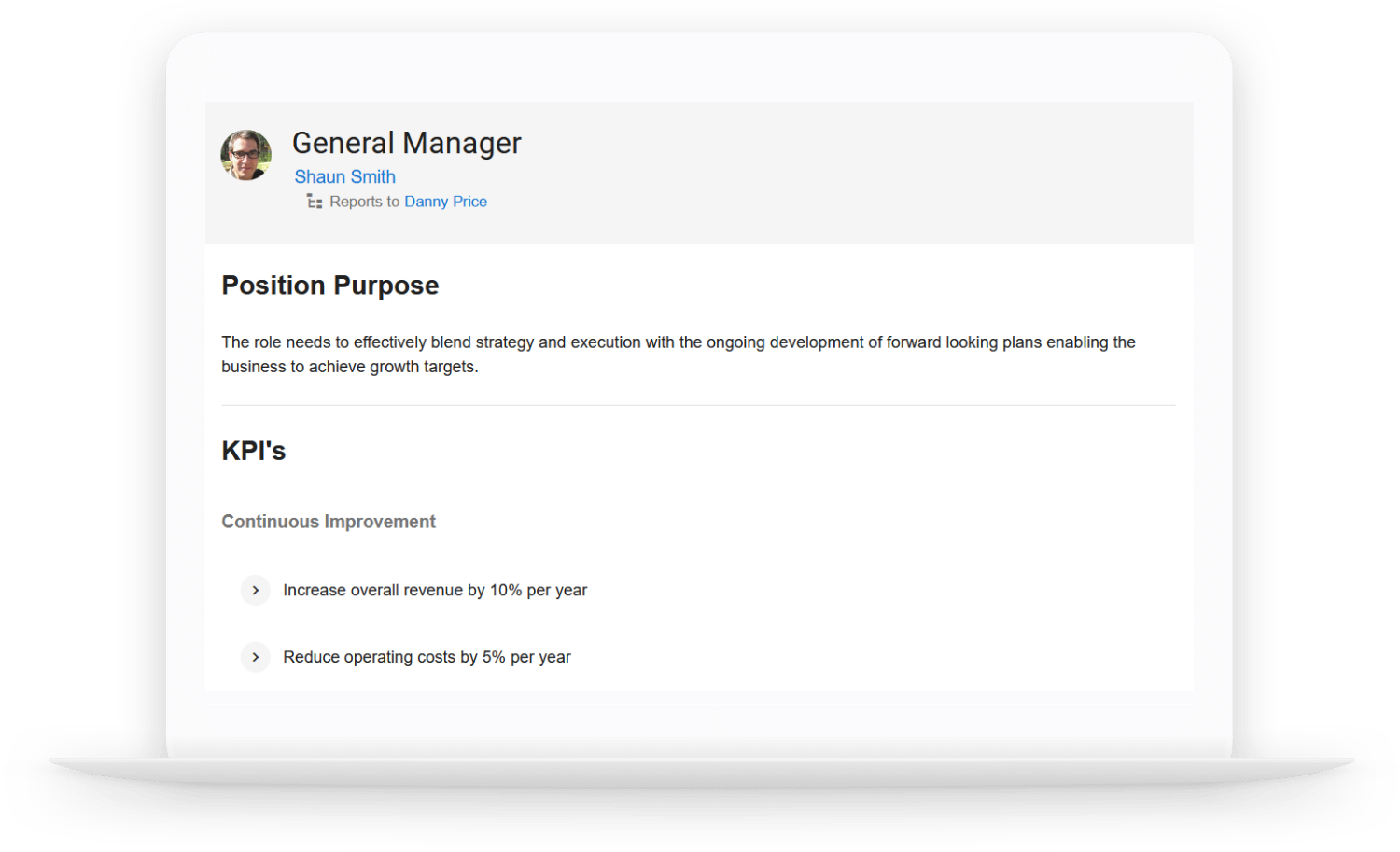 Position Description Screenshot - Your HR System